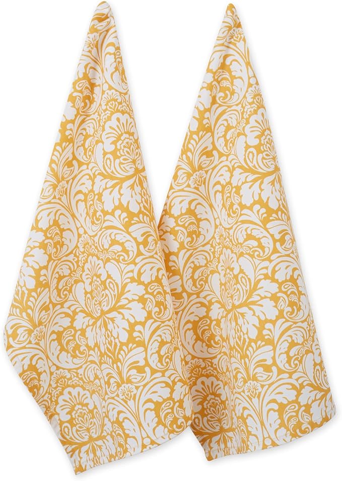DII Cotton Dish Towel Set Damask Print by DII