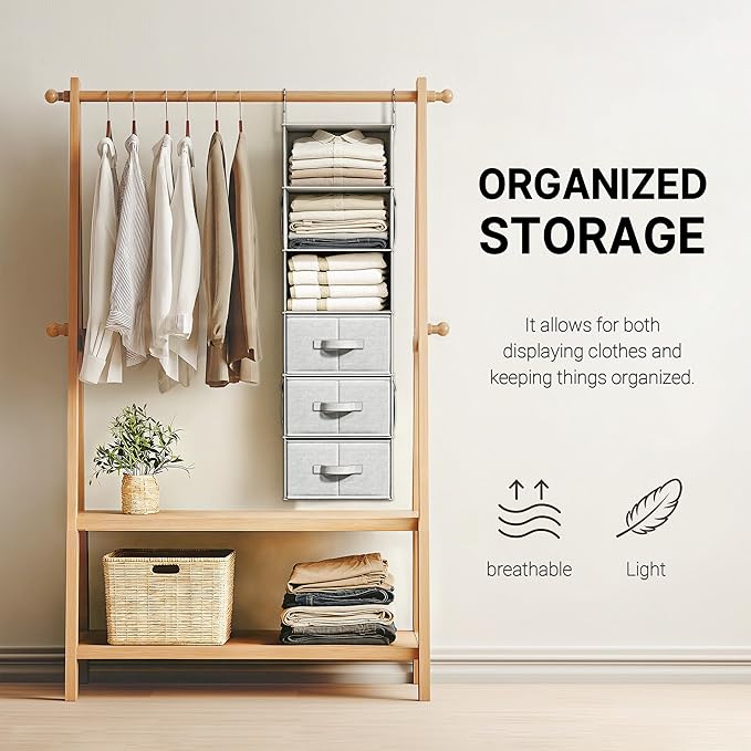 6-Shelf Hanging Closet Organizer - Image 5