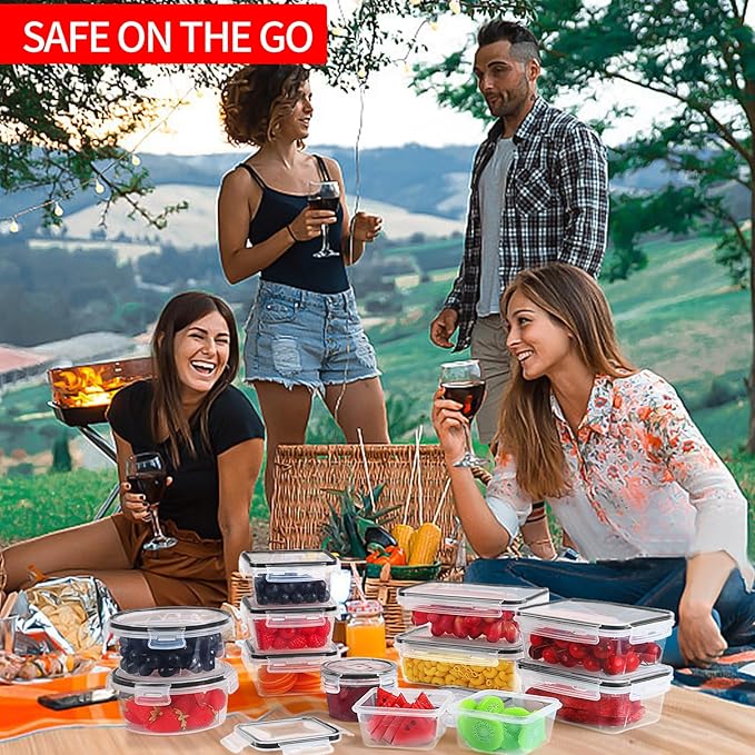 Skroam 36 Pack Food Storage Containers, Plastic BPA-Free Meal Prep Container - Image 7