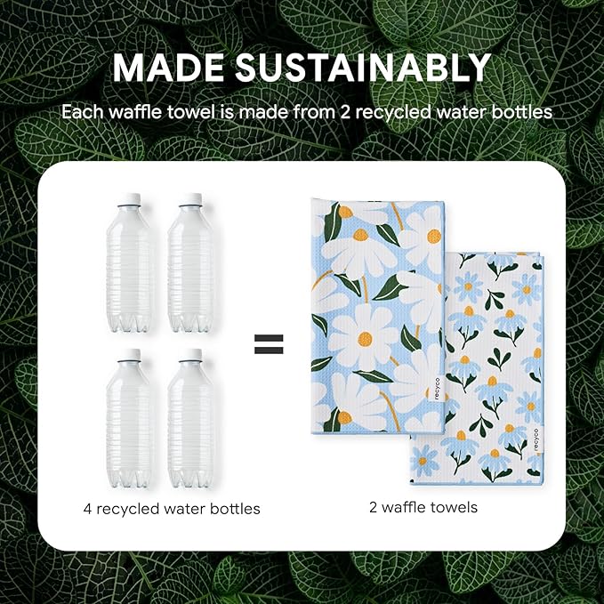 RECYCO Waffle Kitchen Towel Set of 2 - Image 6