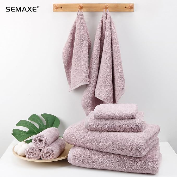 SEMAXE Purple Hand Towels for Bathroom, 100% Cotton Towels - Image 9