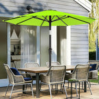 AreShark 9 FT Patio Umbrella for Outdoor, Outdoor Umbrella with Push Button Tilt and Crank, Outdoor Patio Umbrellas with 8 Sturdy Ribs for Market, Garden, Deck, Backyard, Pool (Apple Green) - Image 2