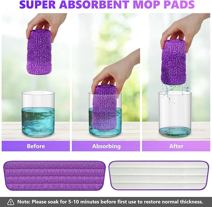 18 Pack Reusable Mop Pads Compatible - Image 6