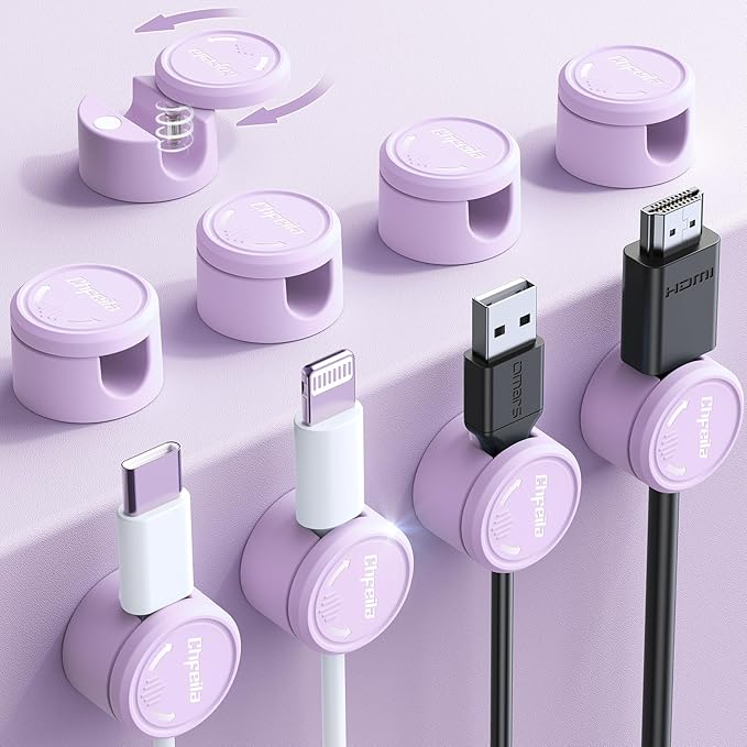 9 Pack Magnetic Cable Clips by Chfeila