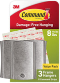 Command 8 lb Jumbo Universal Picture Hanger, 3 Frame Hangers and 8 Command by Command