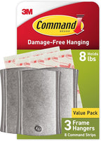 Command 8 lb Jumbo Universal Picture Hanger, 3 Frame Hangers and 8 Command by Command