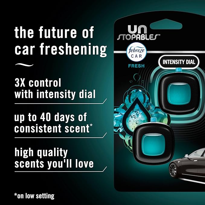 Unstopables Car Odor-Fighting Car Freshener Vent Clip Fresh Scent, .07 oz. Car - Image 2
