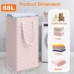 3 Pack Large Laundry Basket, Waterproof & Freestanding Laundry Hamper, - Image 2