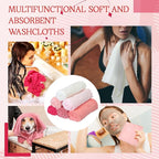 Syhood 12 Pieces Face Wash Cloth 12 x 12 in Makeup Remover Cloths Towel Coral - Image 5
