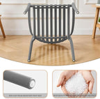 Patio Dining Chairs Set of 4, All-Weather Outdoor and Indoor Stackable Chairs with Curved Back, Waterproof for Patio, Deck, Porch, Backyard, Restaurant & Cafe Use, Grey - Image 6