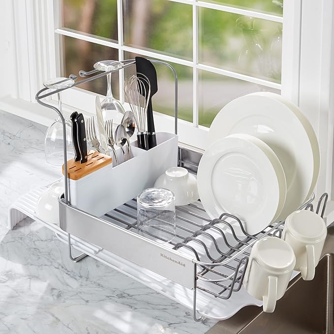 KitchenAid Full Size Compact to Full Capactiy Expandable Rust Resistant Dish - Image 7