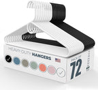 Neaties Heavy Duty Clothes Hangers 50+ Pack – Made in The USA – 8lb Capacity by NeatiesHangers