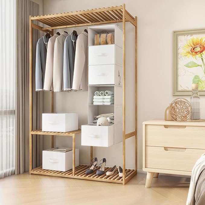 Twira 6-Shelf Hanging Closet Organizer, 2 Separable 3-Shelf Hanging Shelves - Image 2