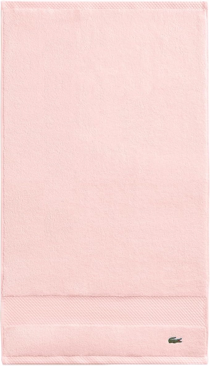 Lacoste Heritage 100% Supima Cotton Hand Towel, Light Pink, Premium Super Soft by LACOSTE