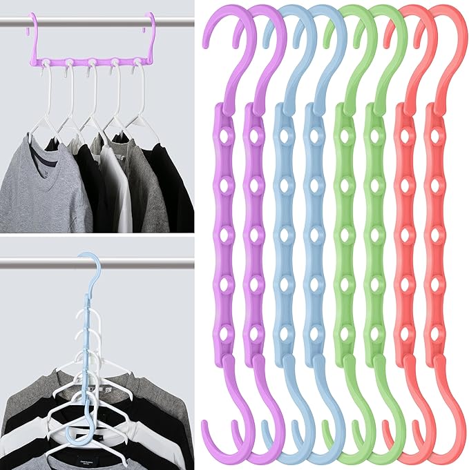Mr. Pen- Space Saving Hangers for Clothes, Playful Pop Colors, Plastic Multi by MrPen