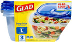Glad GladWare Deep Dish Food Storage Containers, Large Rectangle - Image 2
