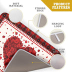 Giwawa Love Heart Dish Drying Mat 18x24 inch Valentines Day Red Rose Flowers - Image 4