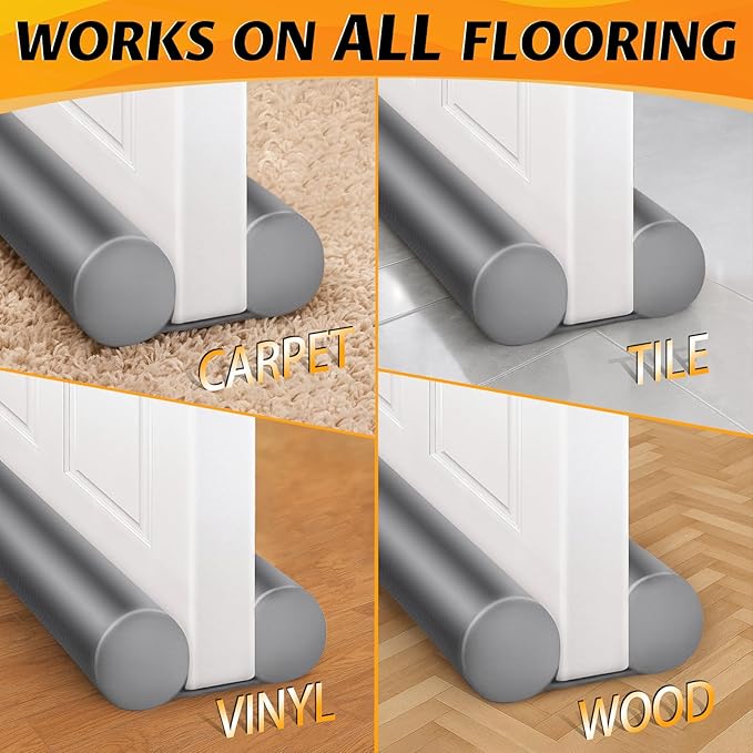 MAXTID Large Door Draft Blocker 36" Grey Bottom Door Draft Stoppers - Image 7