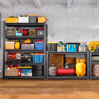 71"H Garage Shelving-3000LBS 5 Tier Storage Shelves,Adjustable Heavy Duty Metal Shelving Unit and Storage Large Wire Rack,Utility Steel Shelf For Shop Warehouse Industrial Pantry Basement 71"x35"x16" - Image 2