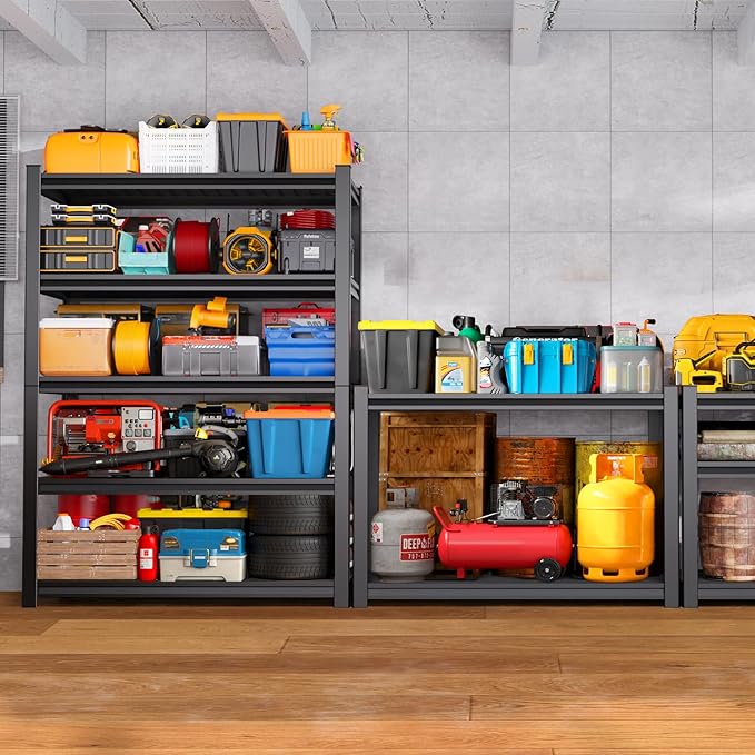71"H Garage Shelving-3000LBS 5 Tier Storage Shelves,Adjustable Heavy Duty Metal Shelving Unit and Storage Large Wire Rack,Utility Steel Shelf For Shop Warehouse Industrial Pantry Basement 71"x35"x16" - Image 2