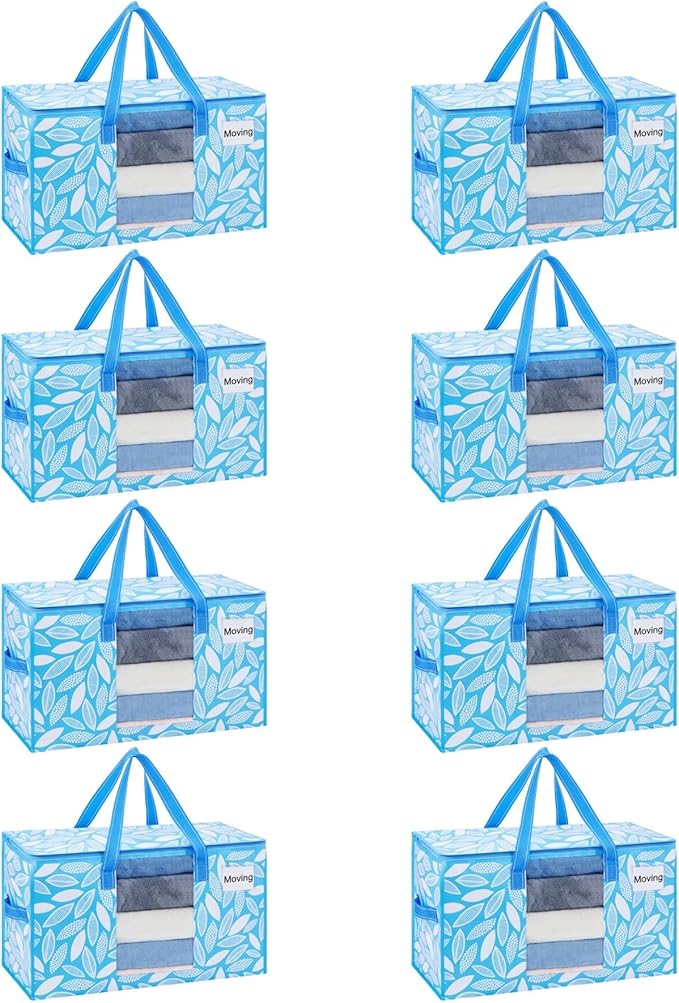 VENO 8 Pack Moving Bags, Storage Bins by Veno