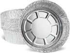 PLASTICPRO 8'' Inch Round Tin Foil Pans Disposable Aluminum, Deep Freezer & by PLASTICPRO