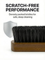 TAKAVU Leather & Upholstery Cleaning Brush Set, 100% Black Boar Bristle - Image 4