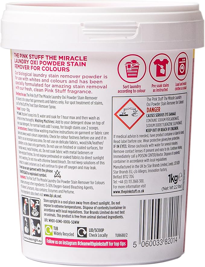 Stardrops The Pink Stuff Miracle Laundry Oxi Powder Stain Remover - Image 4
