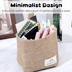 Small Cotton and Linen Hanging Storage Basket - Image 3