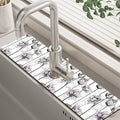 Water Lily Flower Kitchen Sink Splash Guard Mat Absorbent Fast Drying Mat by Unknown