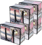 Vieshful 5 Pack Clear Comforter Storage Bag, 40L Clothes Storage Bag by Vieshful