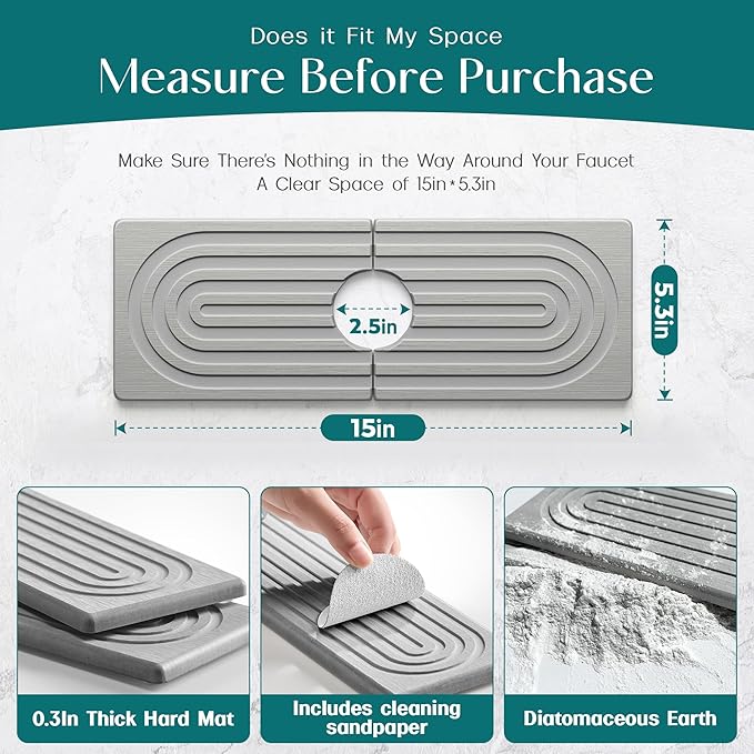 Faucet Mat for Kitchen Sink - Image 2