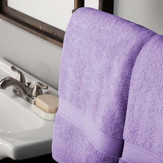 Superior Egyptian Cotton Solid Towel Set, Washcloths 13” x 13”, Hand Towels 20” - Image 7