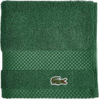 Lacoste Heritage 100% Supima Cotton Wash Cloth, Croc Green, Premium Super Soft by LACOSTE