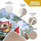 Winter Red Cardinal Bird Dish Drying Mat - Image 4