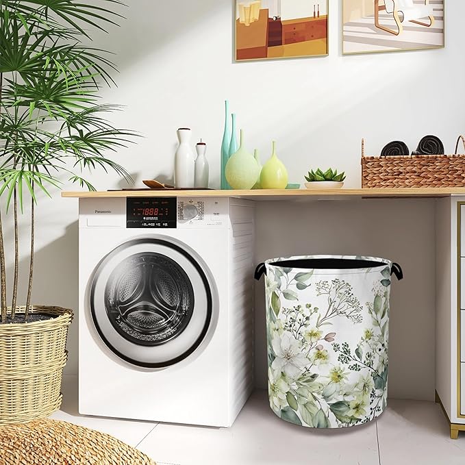 Flowers Plants HerbsLaundry Hamper, Dirty Clothes Laundry Basket - Image 8
