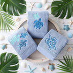 3 Pack Sea Turtle Coastal Hand Towels - Image 5