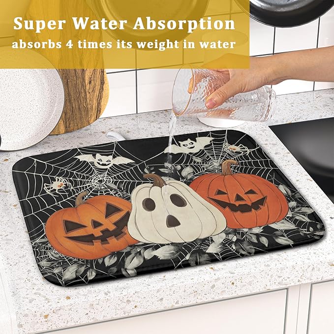 Halloween Pumpkin Dish Drying Mat - Image 7