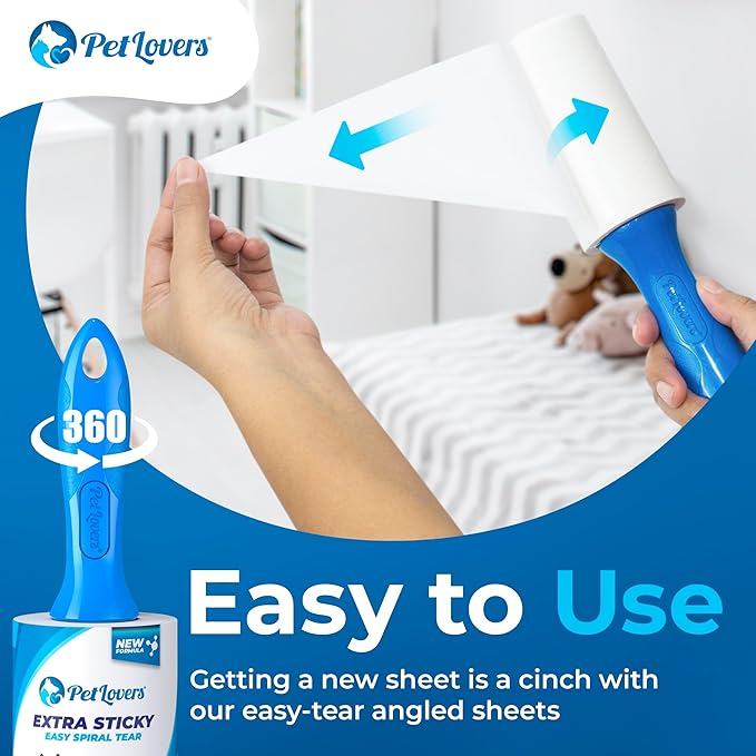 PetLovers Extra Sticky Lint Roller Ultimate Value Set 800 Sheets - Image 5
