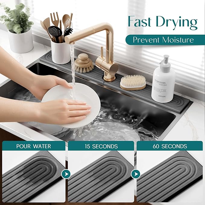 30 inch Kitchen Faucet Absorbent Mat - Image 3