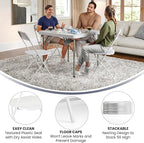 Flash Furniture Hercules Series Plastic Folding Chair - White - 4 Pack 650LB Weight Capacity Comfortable Event Chair-Lightweight Folding Chair - Image 5