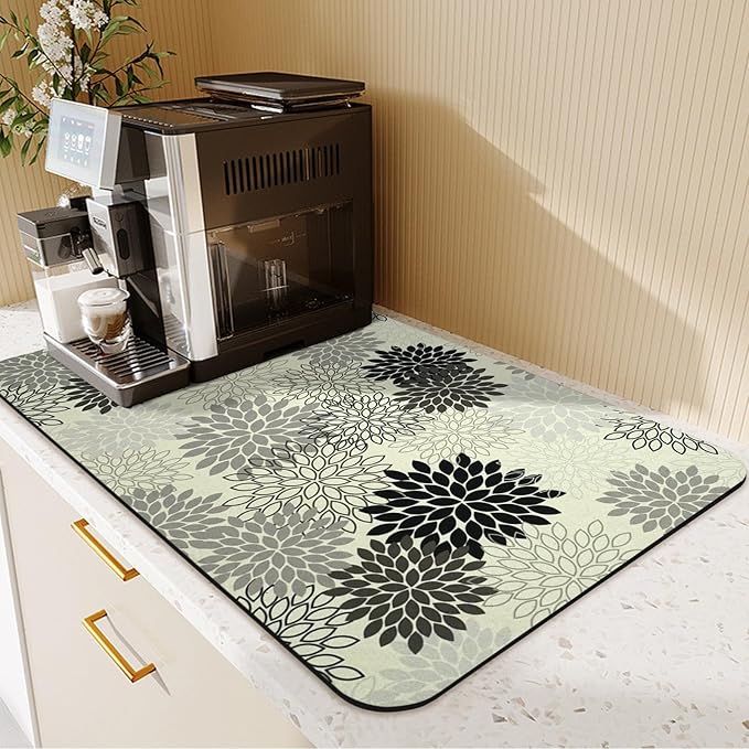 19.5" x 12" Dish Drying Mat & 24" x 5.5" Sink Splash Guard, Super Absorbent - Image 4