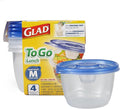 Gladware Lockware To Go Food Storage Containers | Glad Medium Size Round Food by GladTrashFoodStorage