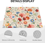 Mandala Flowers Dish Drying Mat 18x24 Inch, Microfiber Absorbent Fast Dry Mat - Image 3