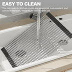 NEZUIBAN Dish Drying Rack with Roll Up and Over Sink - Image 5