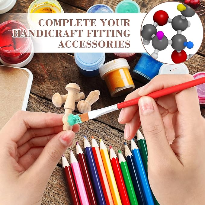 50 Pcs Mini Shaker Pegs Wooden Hooks Wall Mounted, Smooth Texture Wood Pegs - Image 6