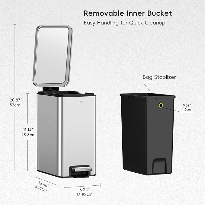 EKO Small Bathroom Trash Can - Image 2