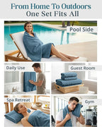 Casa Platino 8 Pcs 100% Cotton Luxury Towel Set - Image 4