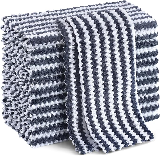 Homaxy 12 Pack Kitchen Dish Cloths, Ultra Soft and Absorbent Dish Towels by Homaxy