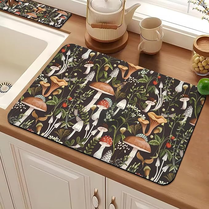 19.5" x 12" Dish Drying Mat & 24" x 5.5" Sink Splash Guard, Super Absorbent - Image 6